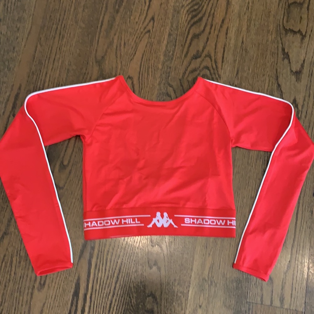 Kappa x Shadow Hill Serem Crop Top Red Large - Picture 9 of 11